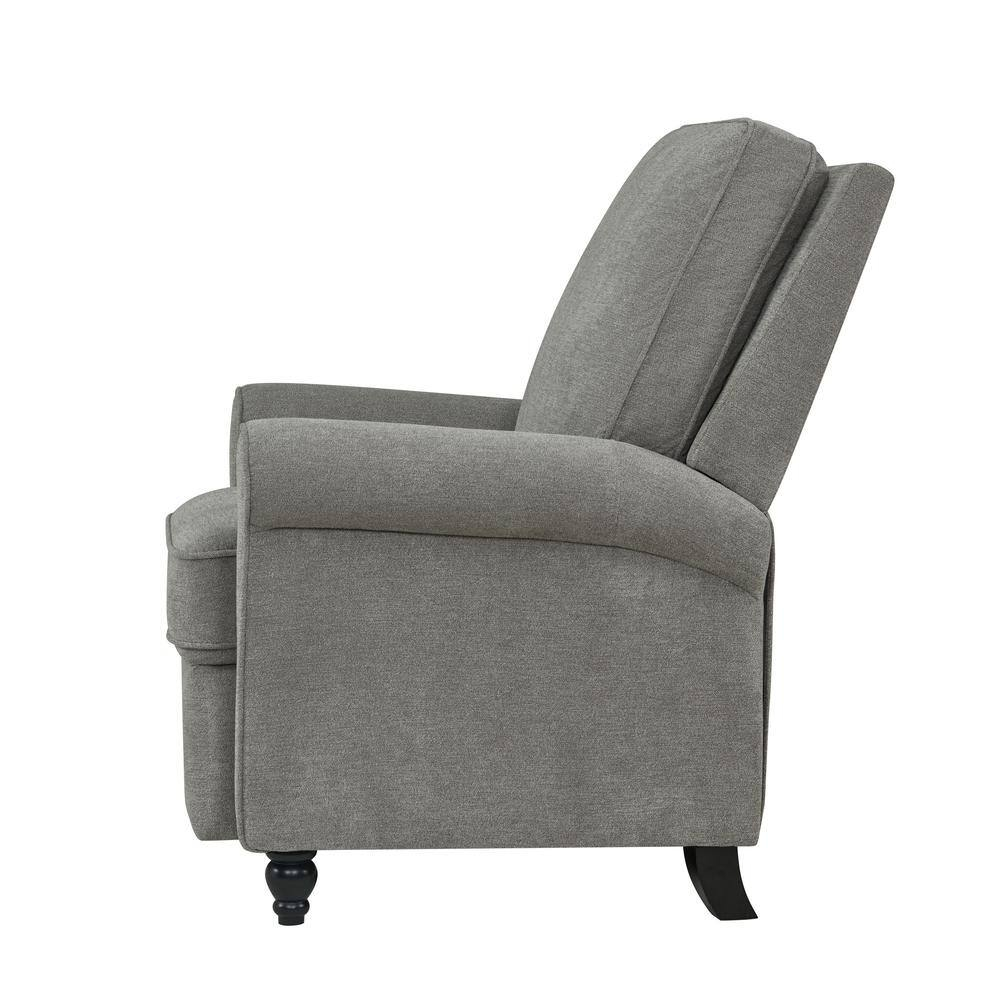 Homesvale Lincoln Push Back Recliner Chair, Gray Chenille