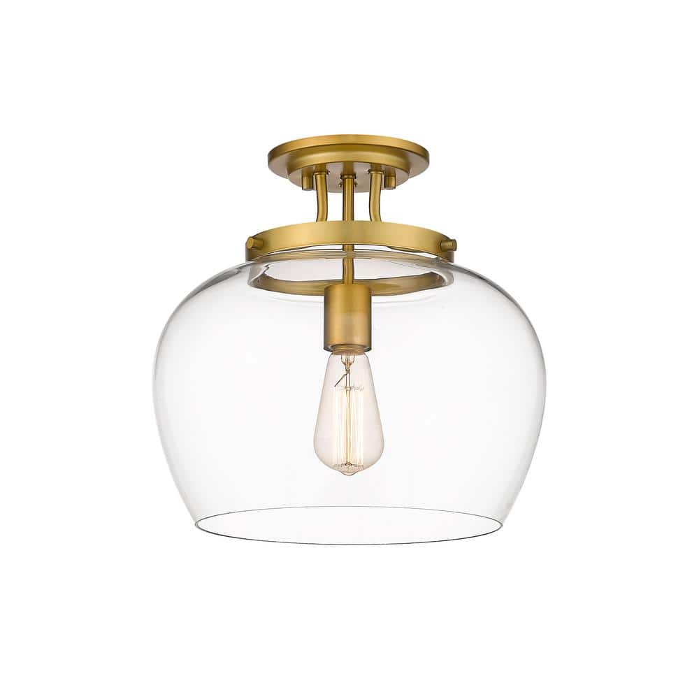 Z-Lite Joliet 1 - Light Semi-Flush Mount in  Olde Brass