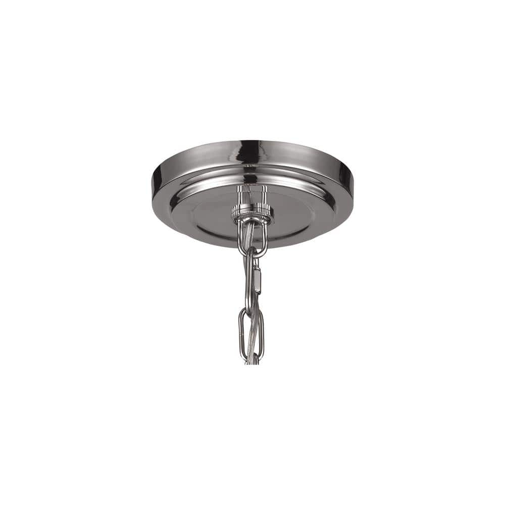 Polished Nickel Mini Globe Pendant with Clear Glass Shade