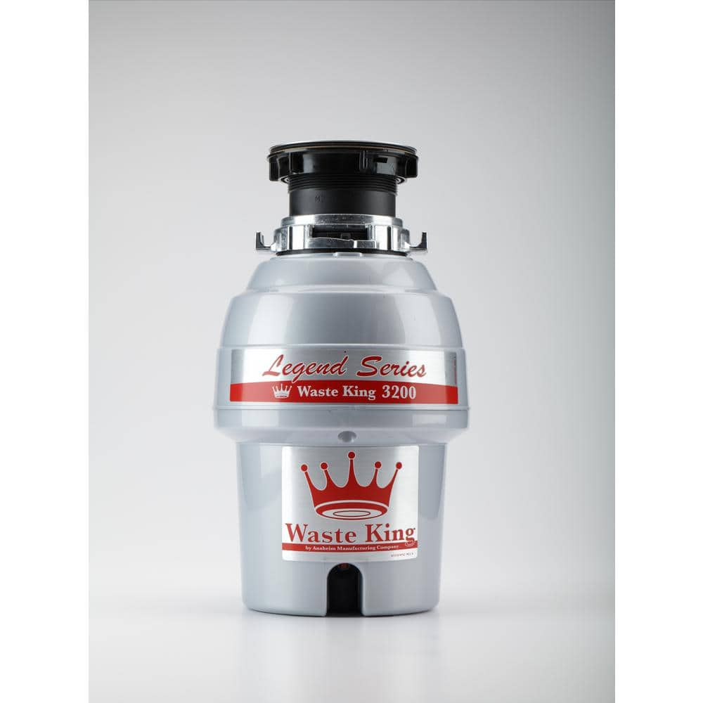 Waste King Legend Series L-3200 Garbage Disposer, 3/4 hp Motor, 115 V, Stainless Steel