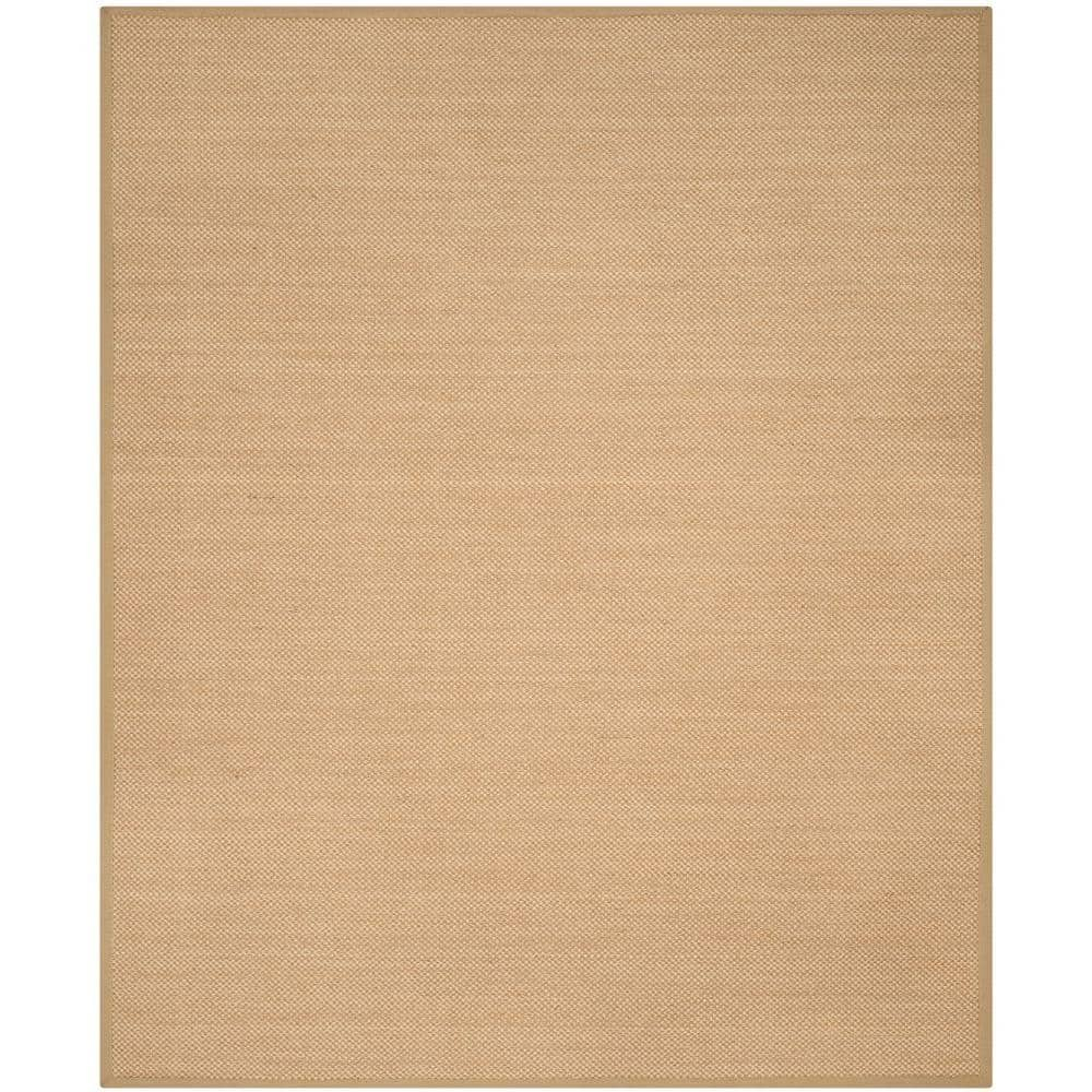 SAFAVIEH Natural Fiber Jovana Border Seagrass Area Rug, Maize/Linen, 9' x 12'