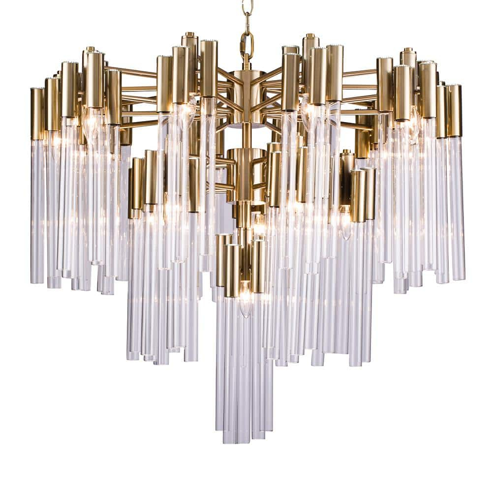 Davina I 16-Light Gold Crystal Chandelier