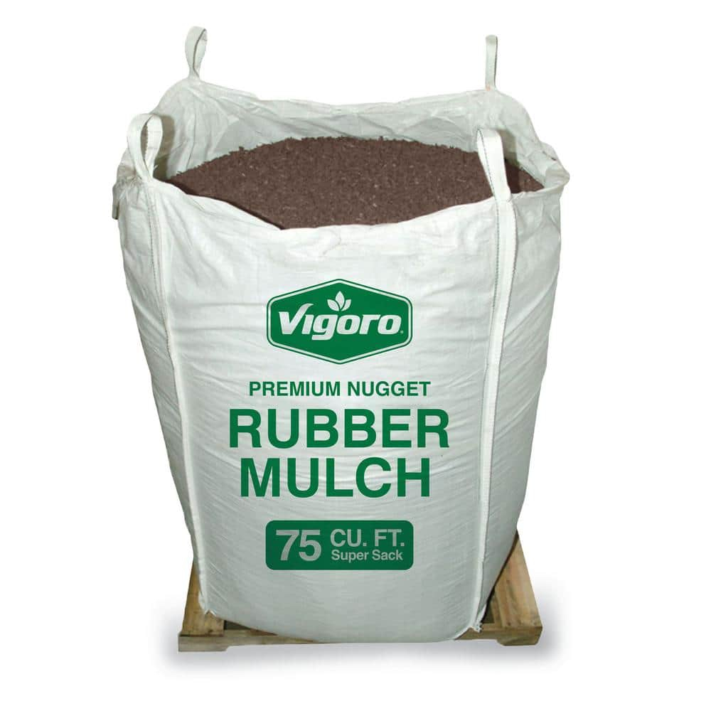 GroundSmart Brown Rubber Mulch, 75 Cu Ft Super Sack