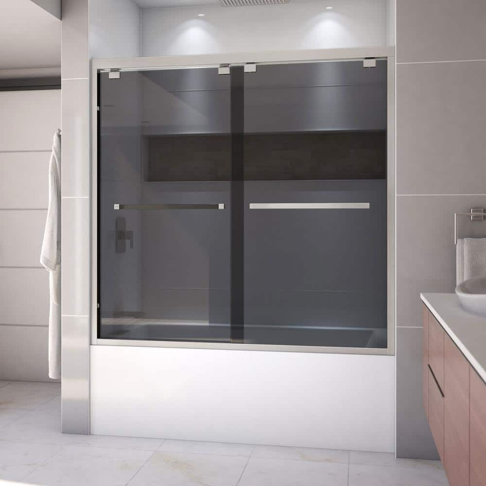 DreamLine Encore 56-60 in. W x 58 in. H Semi-Frameless Bypass Sliding Tub Door