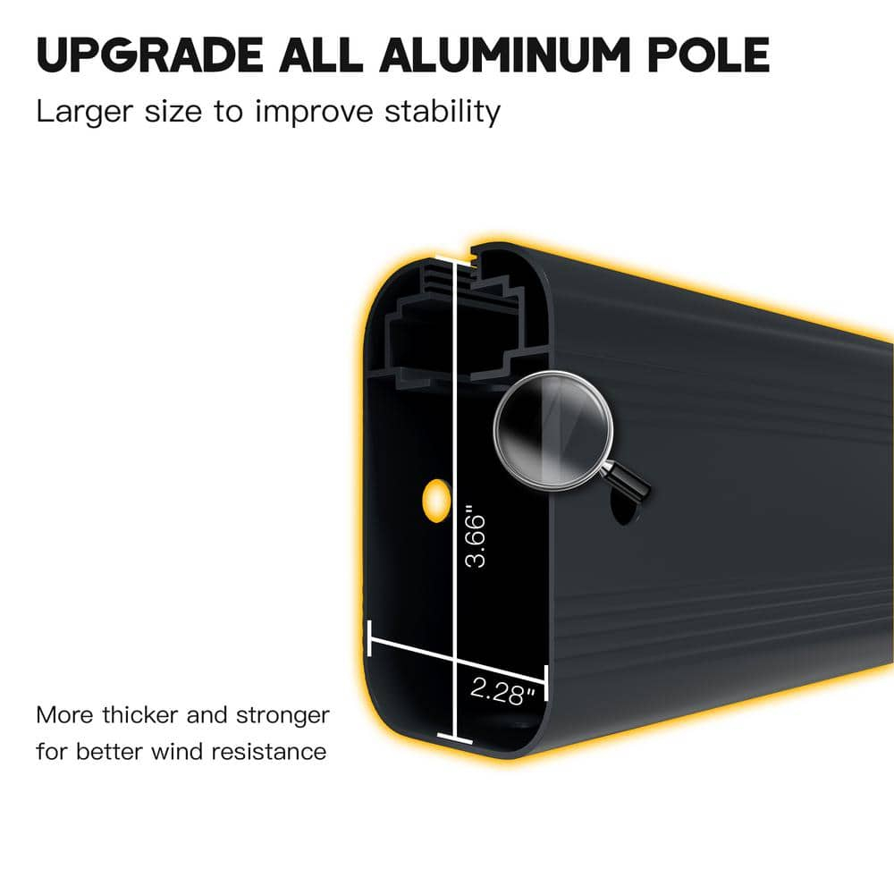 10x13 ft. 360° Rotation Square Cantilever Patio Umbrella with Bluetooth Speaker and LED Light in Taupe