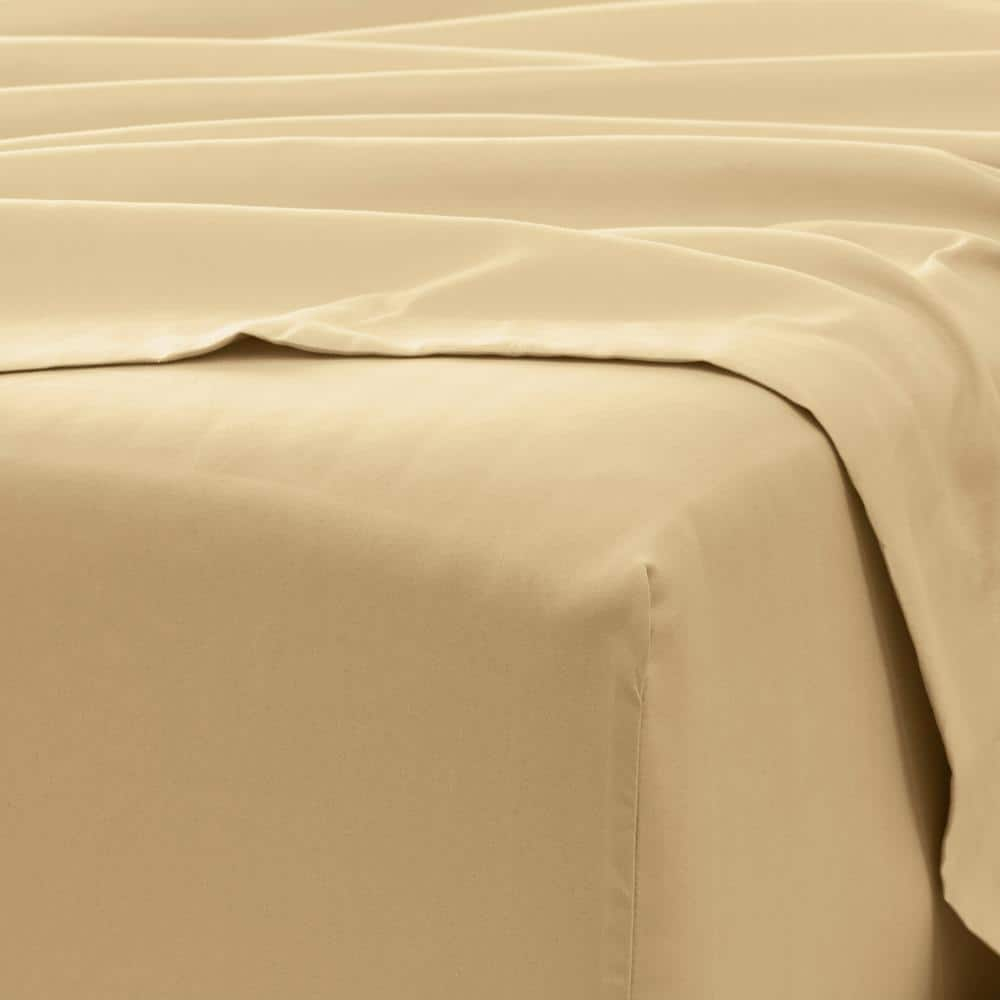 Ienjoy Home Twin Microfiber Gold 4-Piece Bed