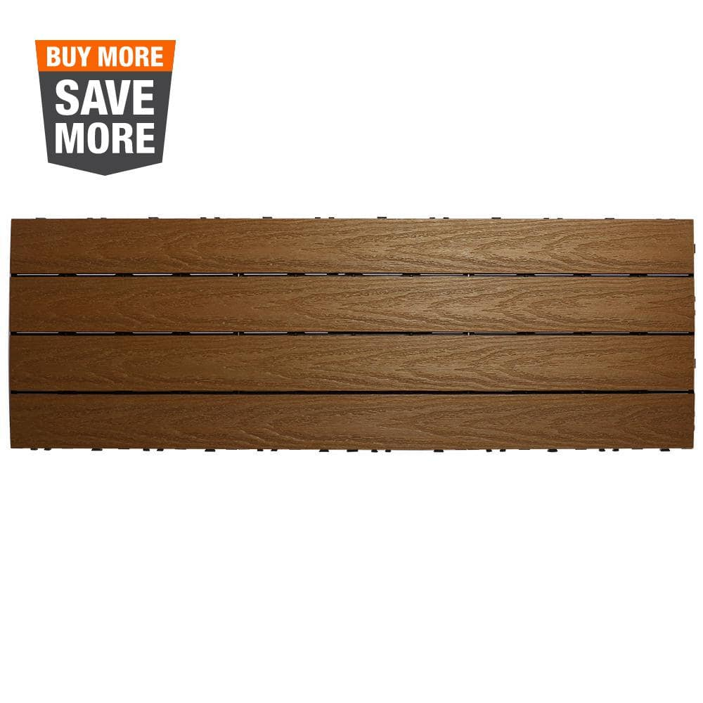 NewTechWood UltraShield Naturale 36" x 12" Composite Interlocking Deck Plank