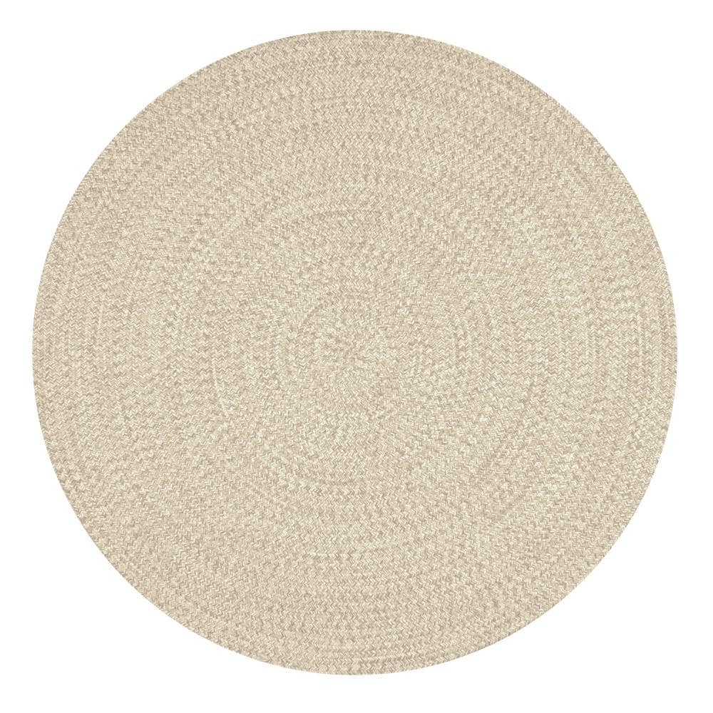 nuLOOM Wynn Braided Indoor/Outdoor Tan 6' Casual Round Rug