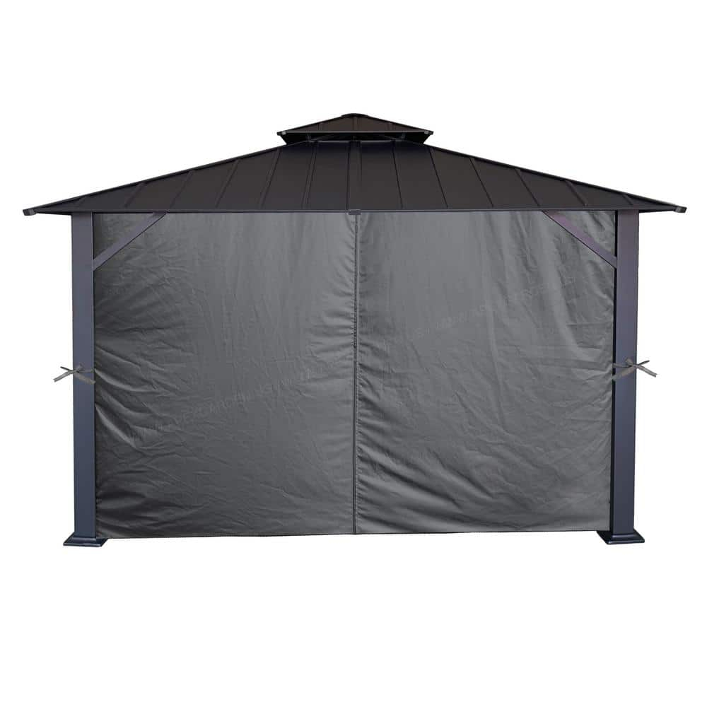 ​APEX GARDEN Privacy Curtain Set for 10' x 12' Gazebo