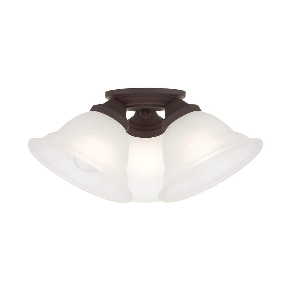Livex Lighting Wynnewood 3 - Light Flush Mount in  Bronze