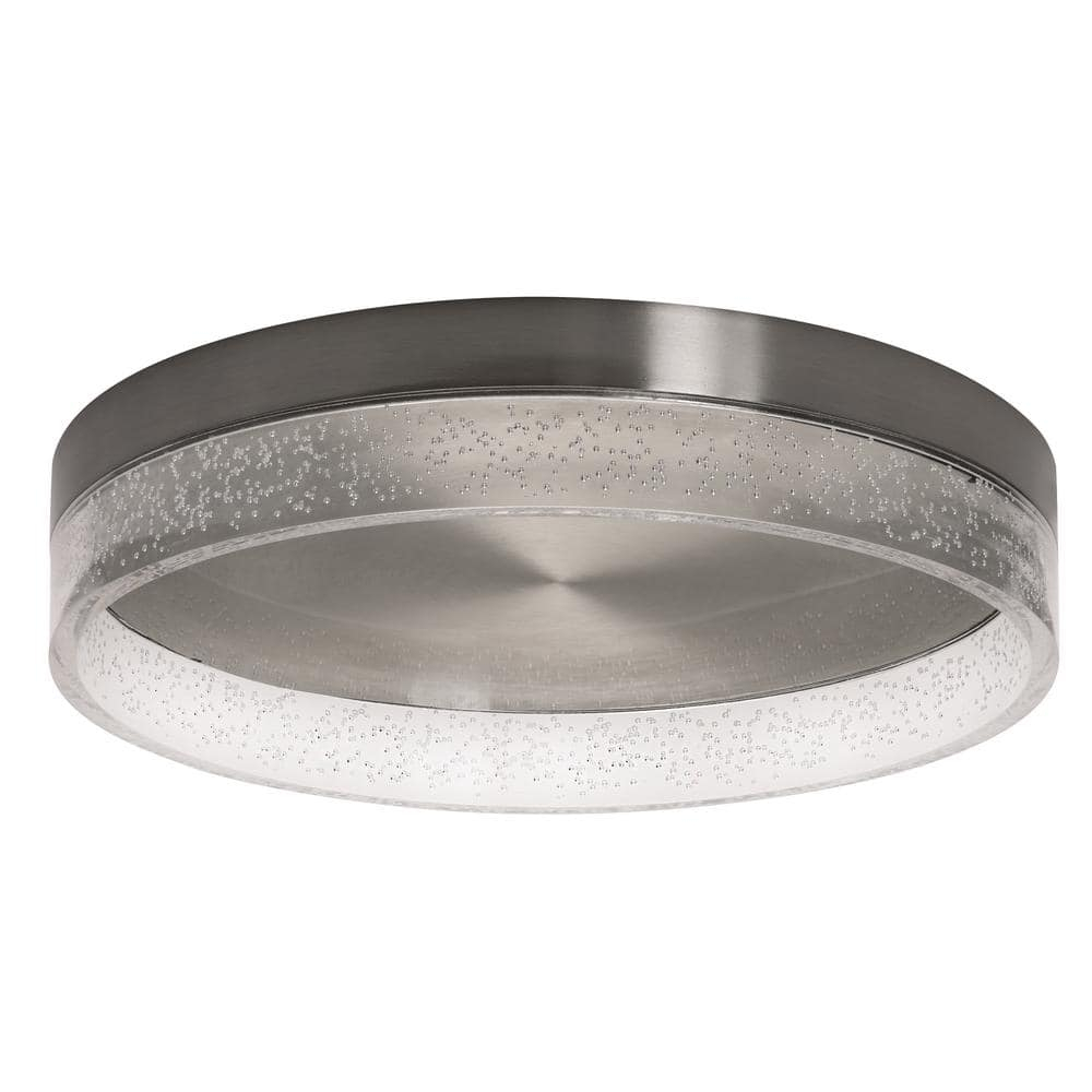 AFX  Maggie LED Flush Mount 34 Satin Nickel Large 16 inch Nickel 13 to 24 Inches