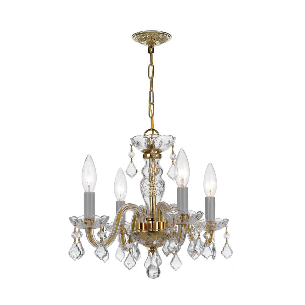 Crystorama Lighting - Crystal - Four Light Mini Chandelier in Traditional and