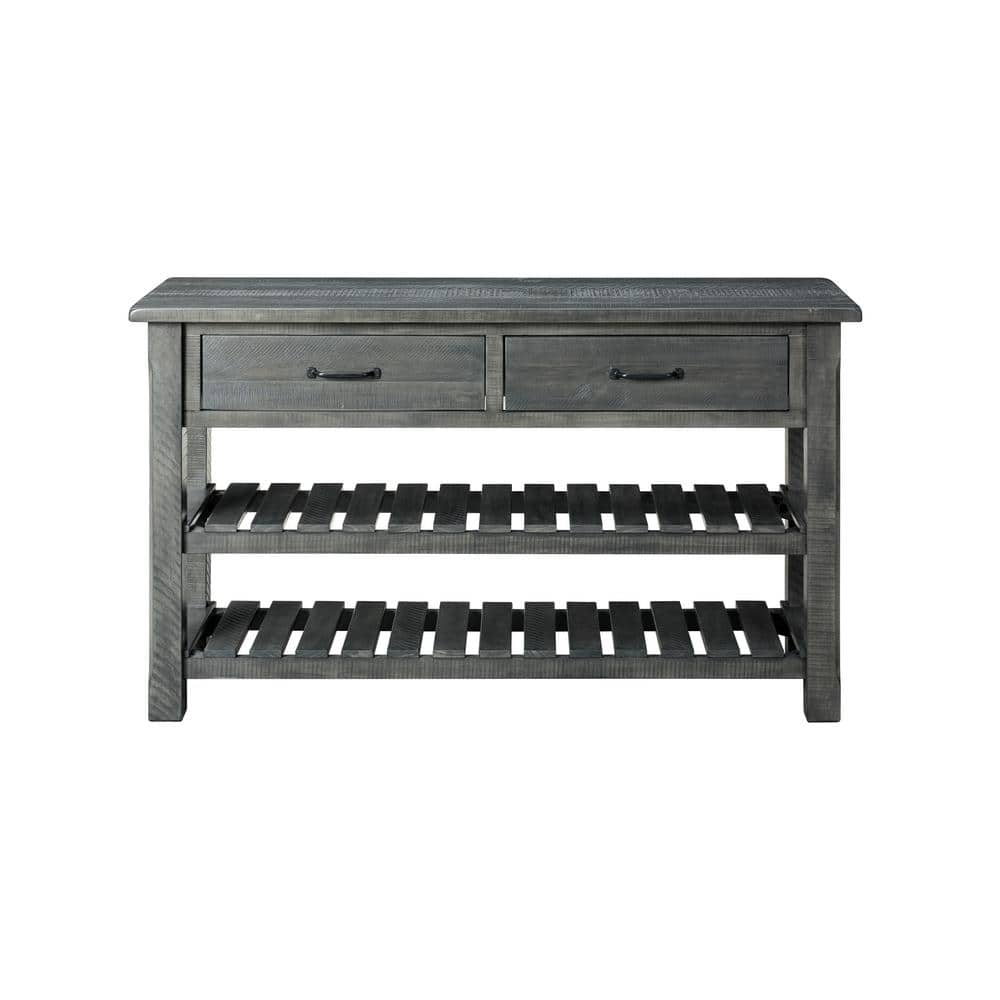 Martin Svensson Barn Door Solid Wood  Sofa Console Table Gray