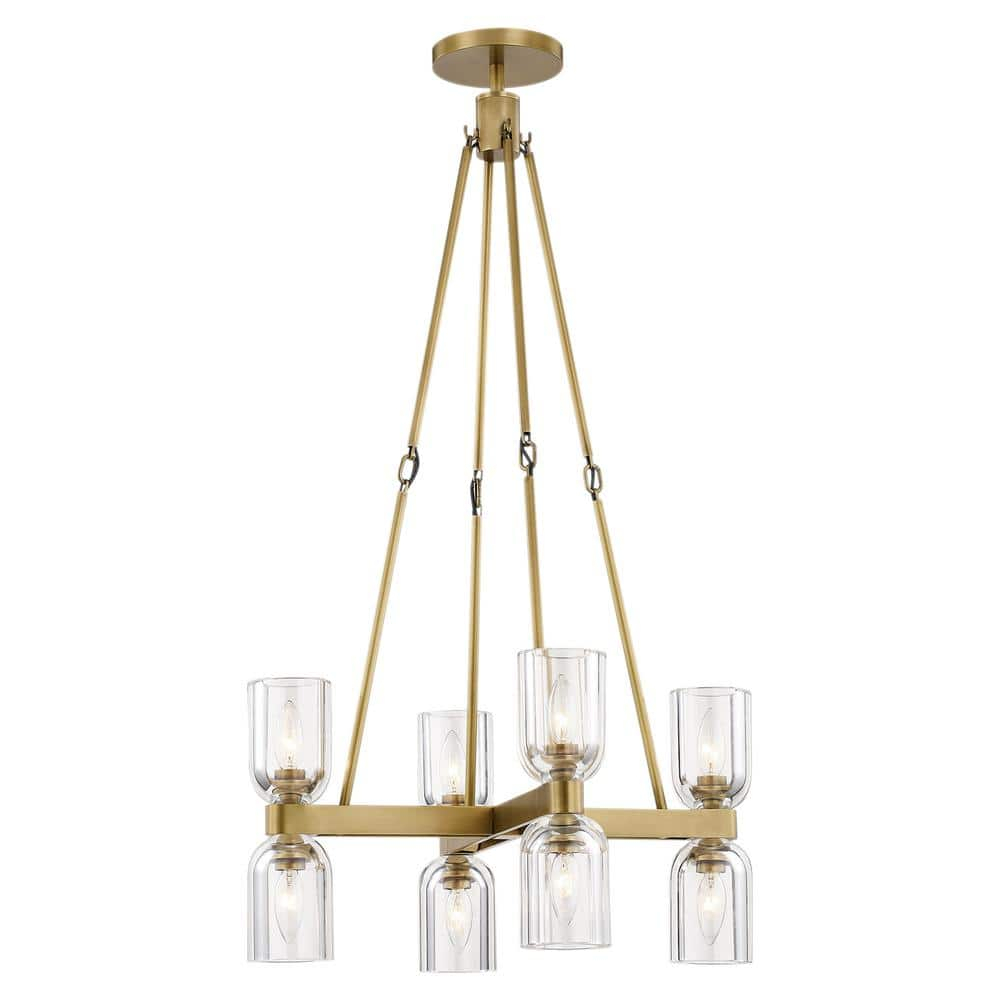 Lucian 8 - Light Modern Linear Chandelier