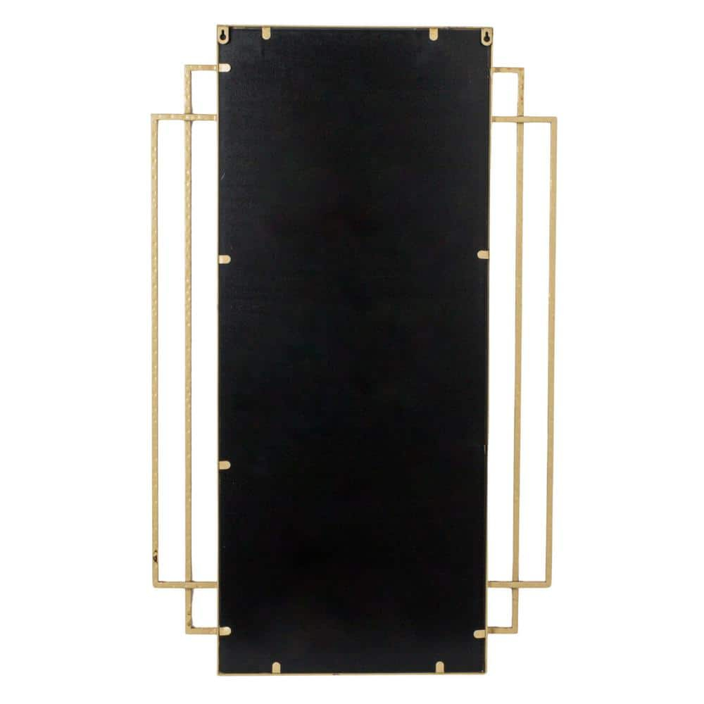 Creative Co-Op Metal Wall Mirror with Geometric Framework, Gold