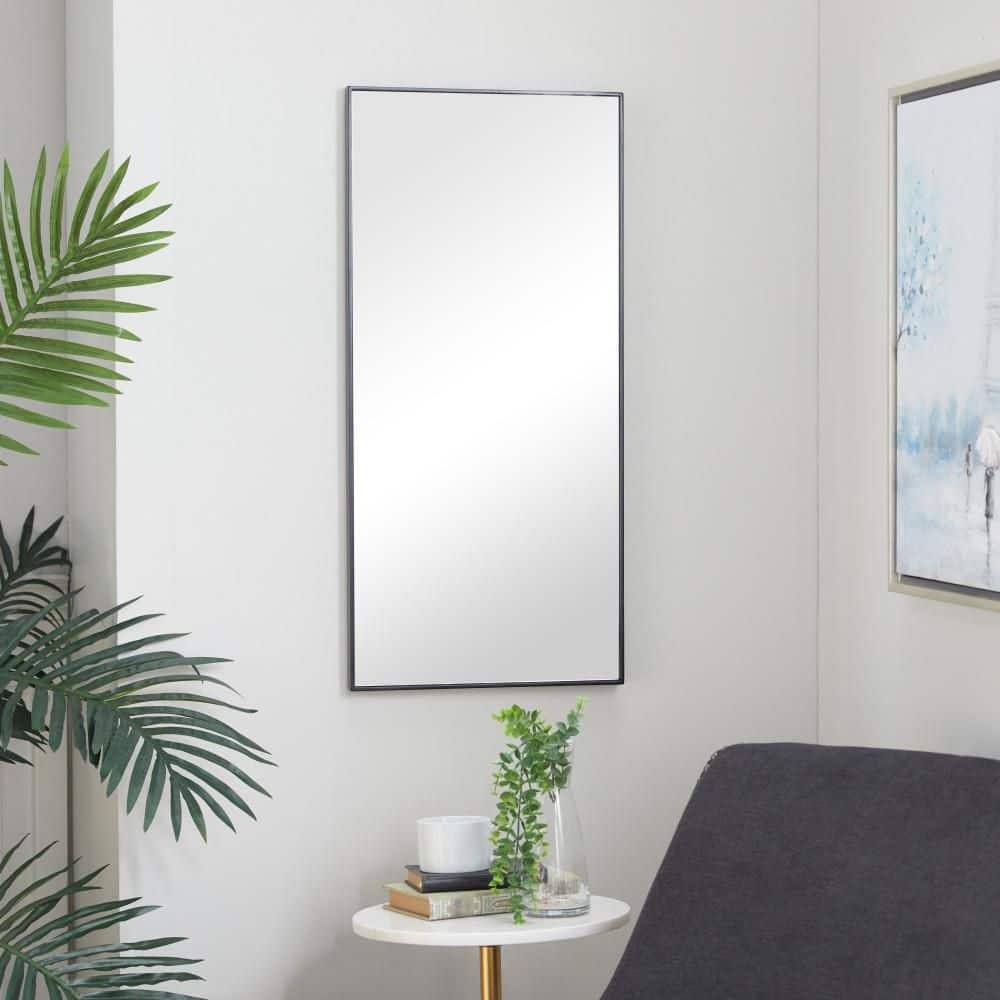 Gold Rectangular Full Length Wooden Wall Mirror