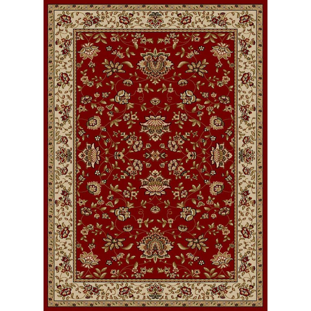 Radici Usa Como Area Rug 1597 Red Italian Bordered 3' 3" x 4' 11" Rectangle