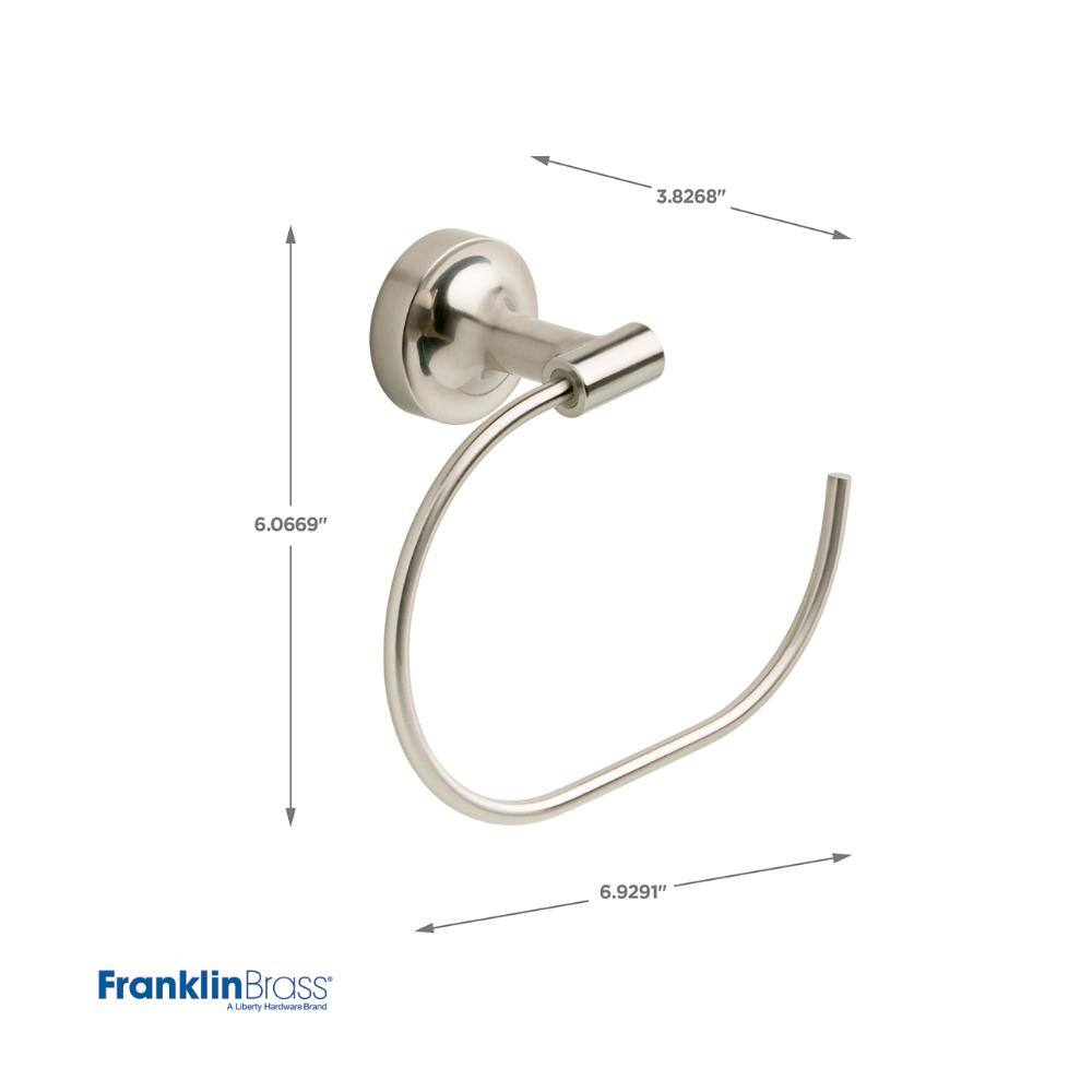 Voisin Brushed Nickel Wall Mounted Towel Ring