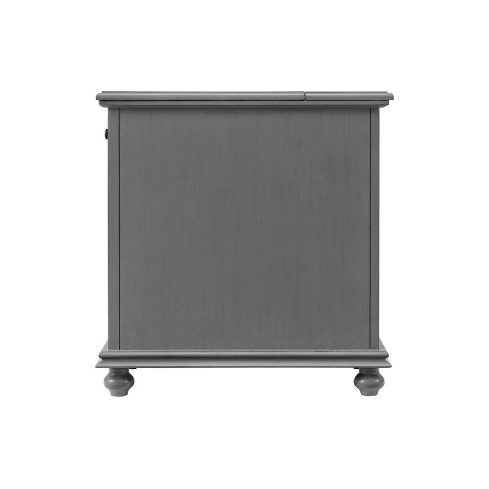 Martin Svensson Home Gray Elegant Chairside Table with Power