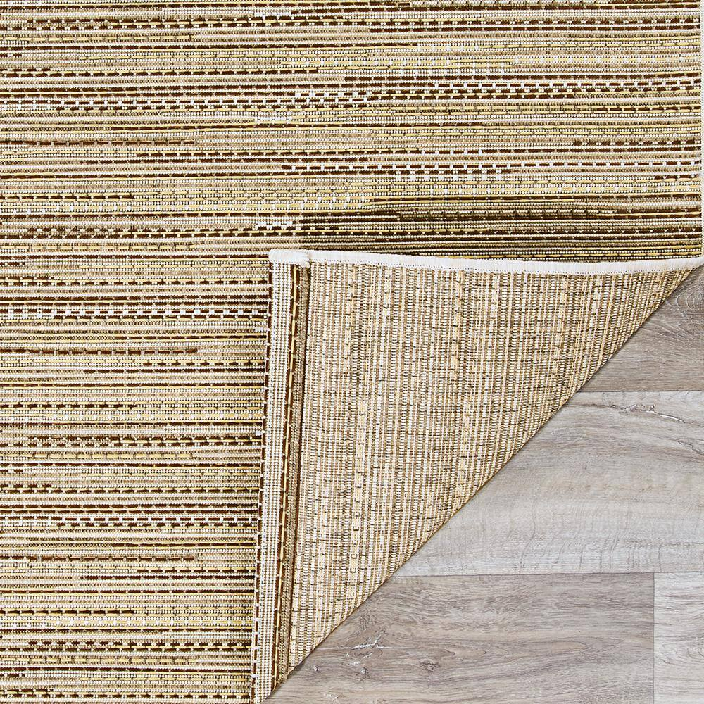 Couristan Monaco Larvotto Indoor / Outdoor Area Rug, Sand-Multi, 3'9" x 5'5"