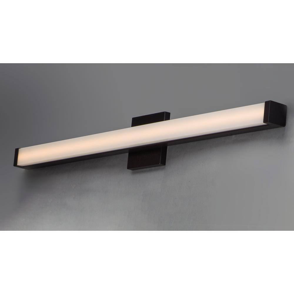 52004BK-Maxim Lighting-Spec-LED Bath Vanity Light-Minimalistic Contemporary Style-Black Finish-30 Inch Size