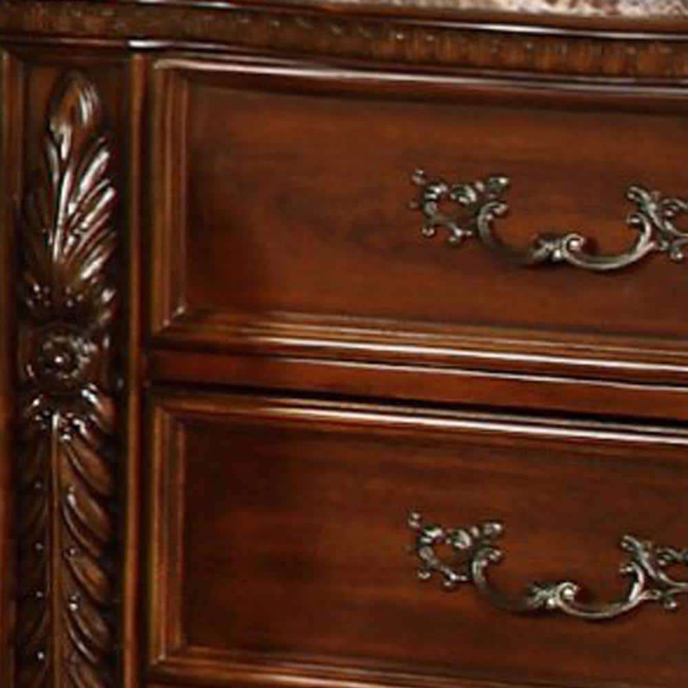 Bessy Traditional Cherry Wood Dresser and Mirror