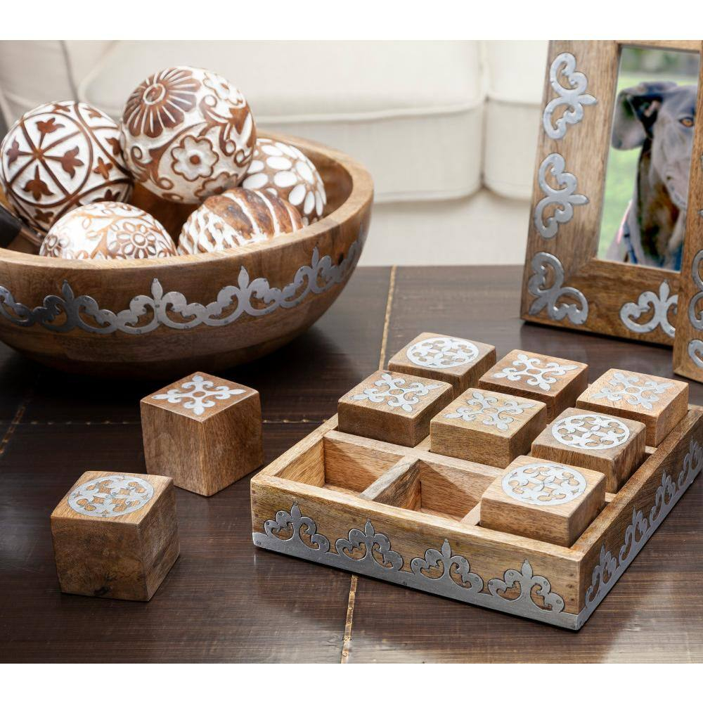 5x7 Mango Wood Frame with Metal Inlay