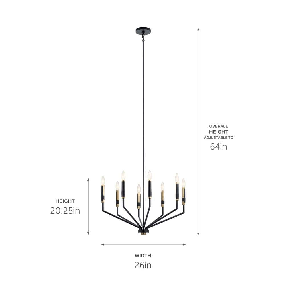 Kichler Lighting Armand 8 - Light Chandelier in  Black