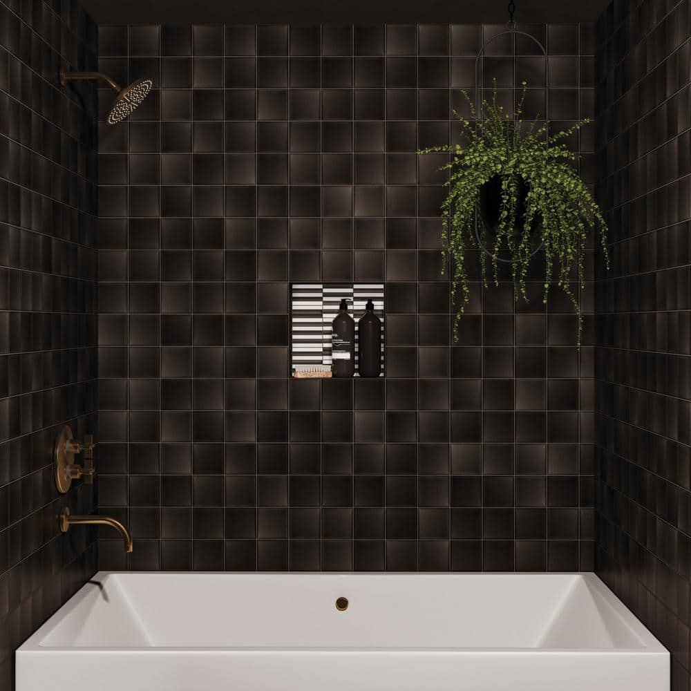 Kaikos 4" x 4" Glass Wall & Floor Tile