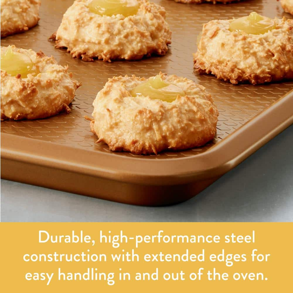Ayesha Curry Bakeware Nonstick Cookie Pan, 10" x 15", Copper