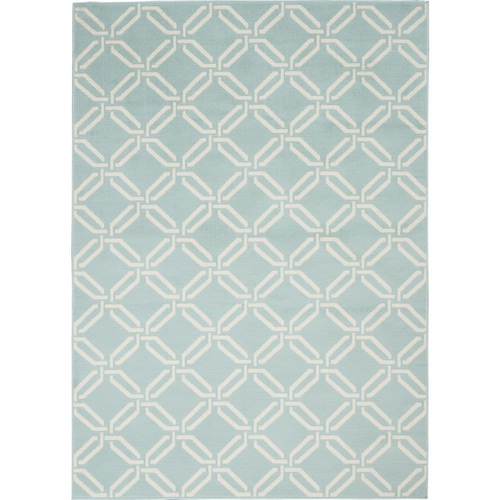 Nourison Jubilant Trellis Green 4' x 6' Area Rug, (4x6)
