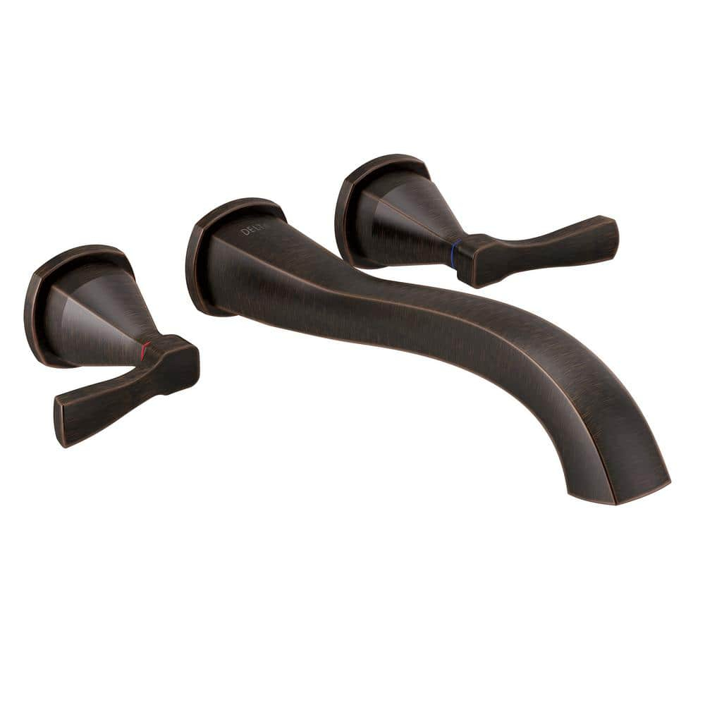Delta T5776-Wl Stryke Double Handle Wall Mounted Tub Filler Trim - Bronze