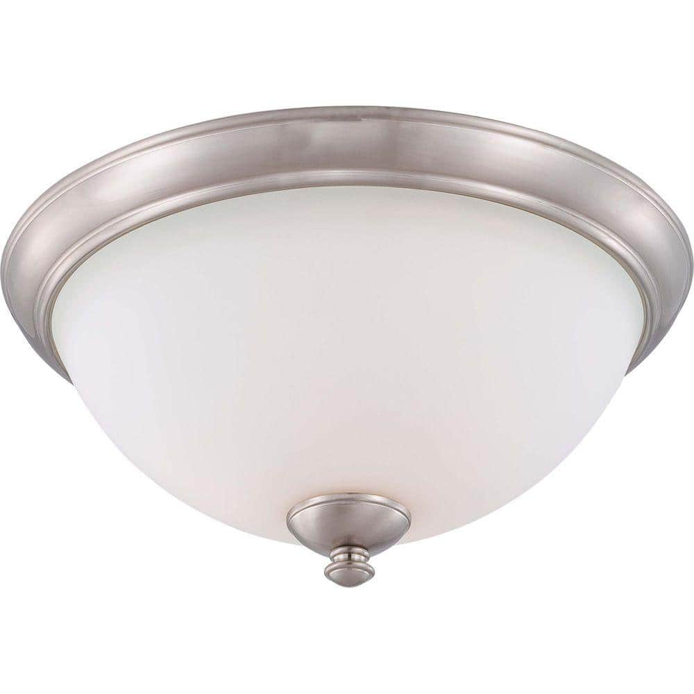 Elegant Patton 15'' Brushed Nickel 3-Light Flush Mount