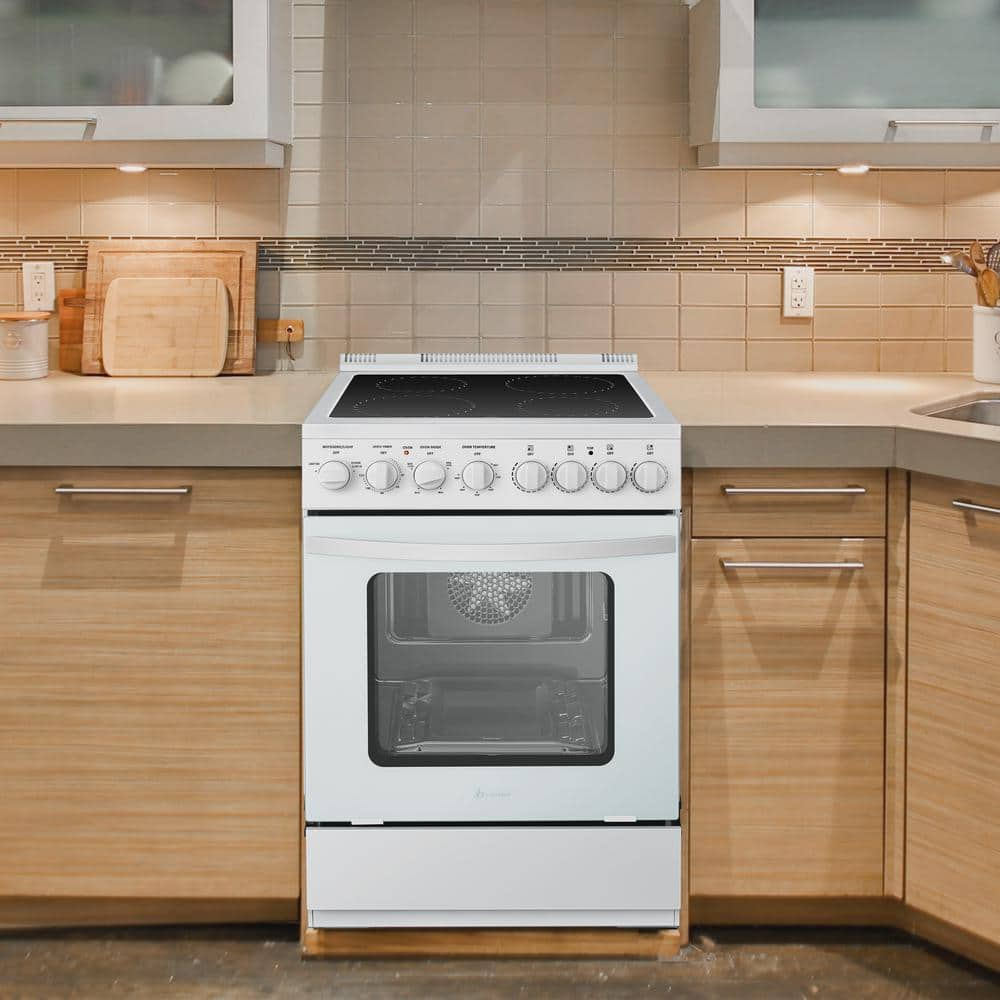 Lanbo 24 in 2.9 u ft Electric Range in White