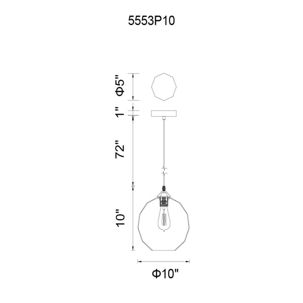 CWI Lighting 1 Light Contemporary Glass Mini Down Pendant in Clear