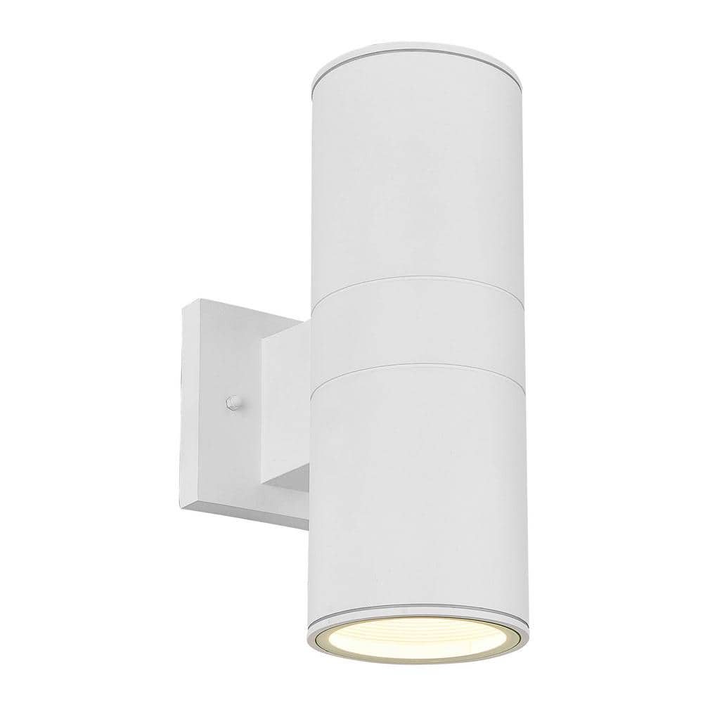 WAC Lighting Cylinder 2-Light LED 3000K Up & Down Aluminum Wall Light in White