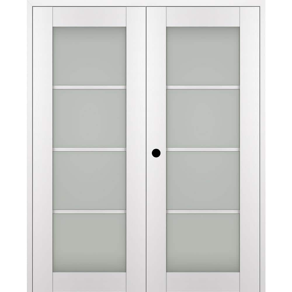 Belldinni Palladio 4 Lite Solid Manufactured Wood and Glass Paneled Prefinished French Door