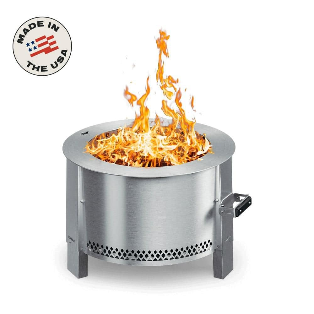 Breeo Multi-Fuel Stainless Steel Fire Pit Portable wih Smokeless Weather Resistant