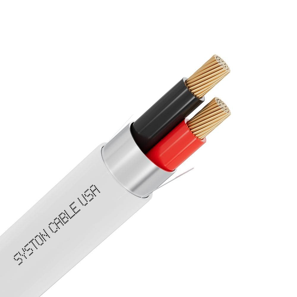 SYSTON 18/2 Fire Security Burglar Station Sound Alarm Control Cable Wire, Riser-Rated CMR/CL3R Shielded 100% Copper Stranded UL/ETL,UV Resistant RoHS for Indoor/Outdoor Low Voltage Applications Use