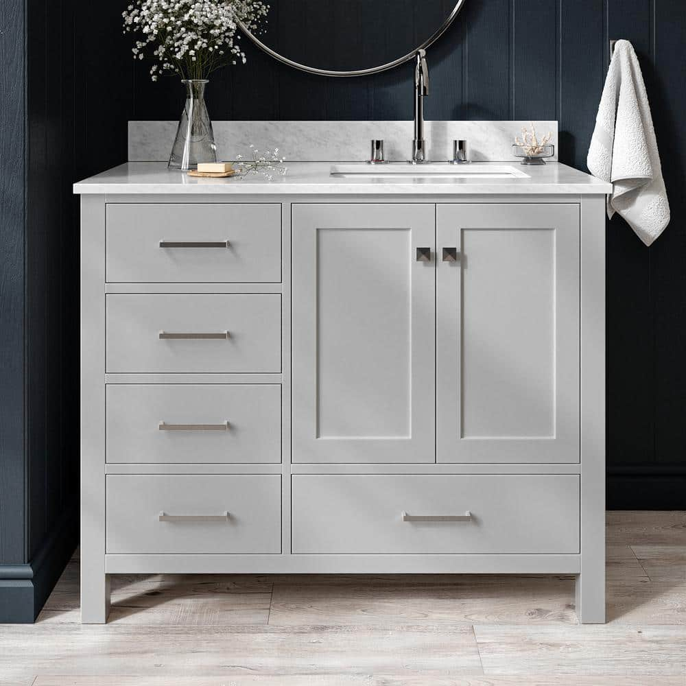 Ariel A043srcw2rvo Cambridge 43" Free Standing Single Basin Vanity Set - Grey