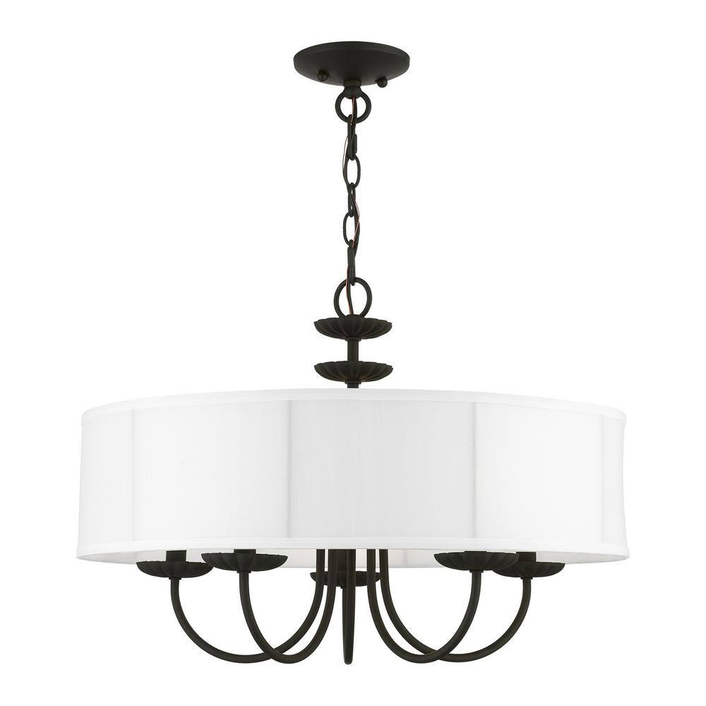Livex Lighting Brookdale 5 - Light Pendant in  Black