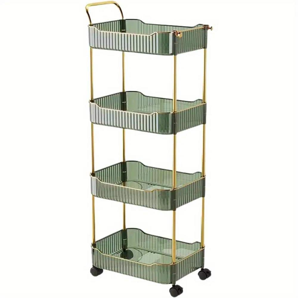 Four-Tier Metal and Plastic Kitchen Cart