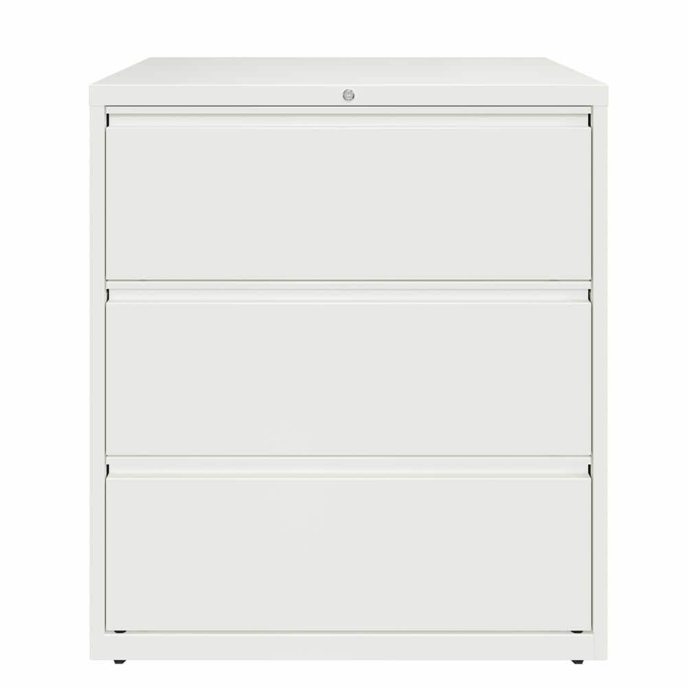 Hirsh 36-in Wide HL10000 Series 3 Drawer Metal Lateral File Cabinet White