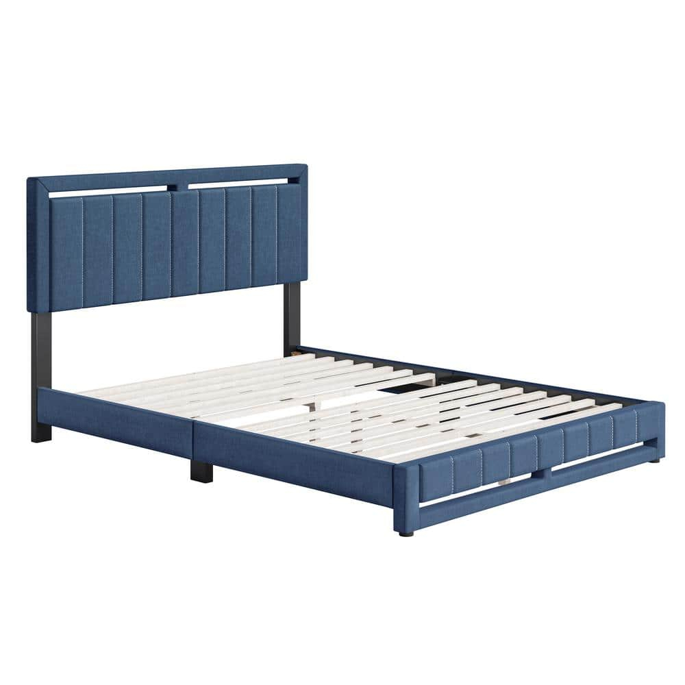 Boyd Sleep SEPBBU201EK Sybil Linen Upholstered Platform Bed