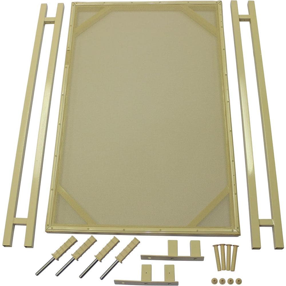 WaterWarden 4' x 30" Inground Pool Safety Gate, Self-Closing, Beige