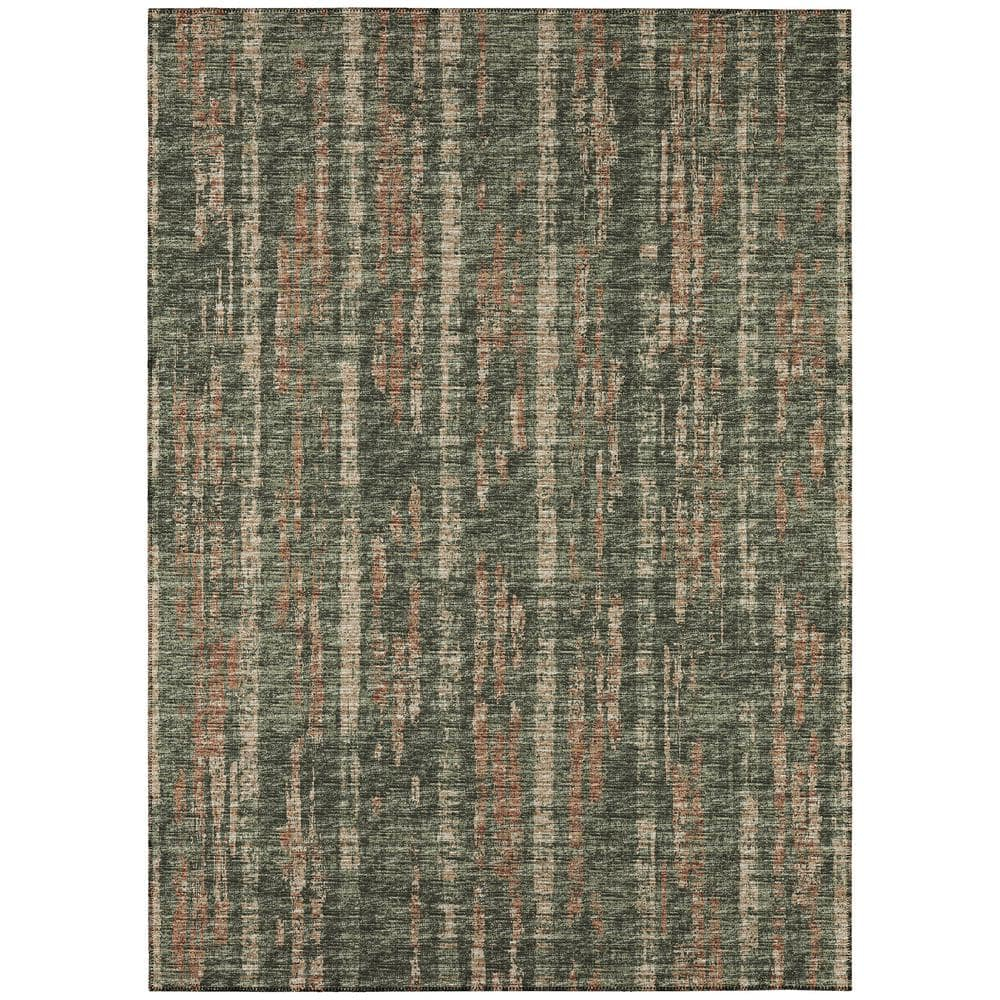 Addison Rugs Indoor/Outdoor Rylee Modern Stripes Washable Rug 8' x 10' - Green