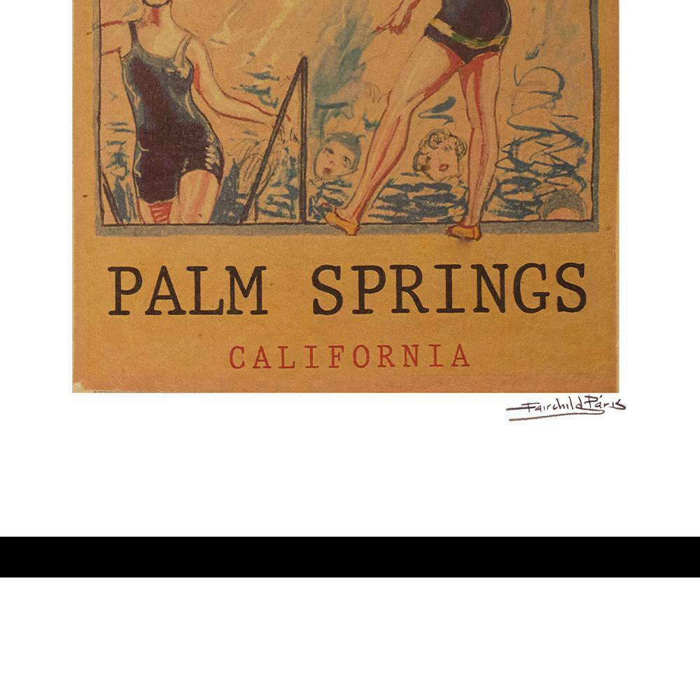 Vintage Pool Ladies, Palm Springs Framed Print
