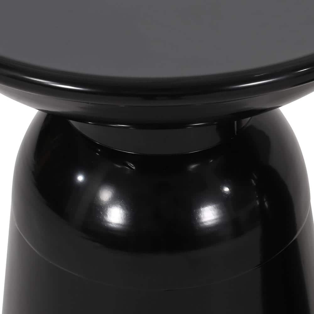 Aston Metal Outdoor Side Table, Black