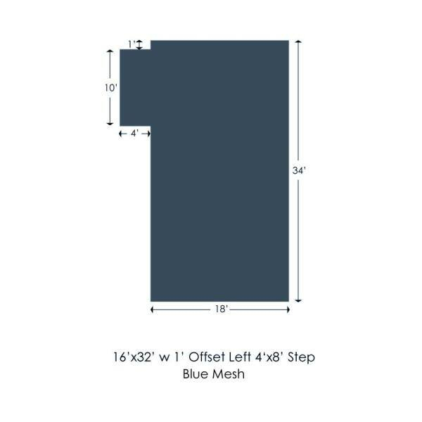 WaterWarden in-Ground Pool Safety Cover Rectangle, Fits 16' x 32'+4' x 8', 1 Foot Offset Left, UL Classified to ASTM F1346