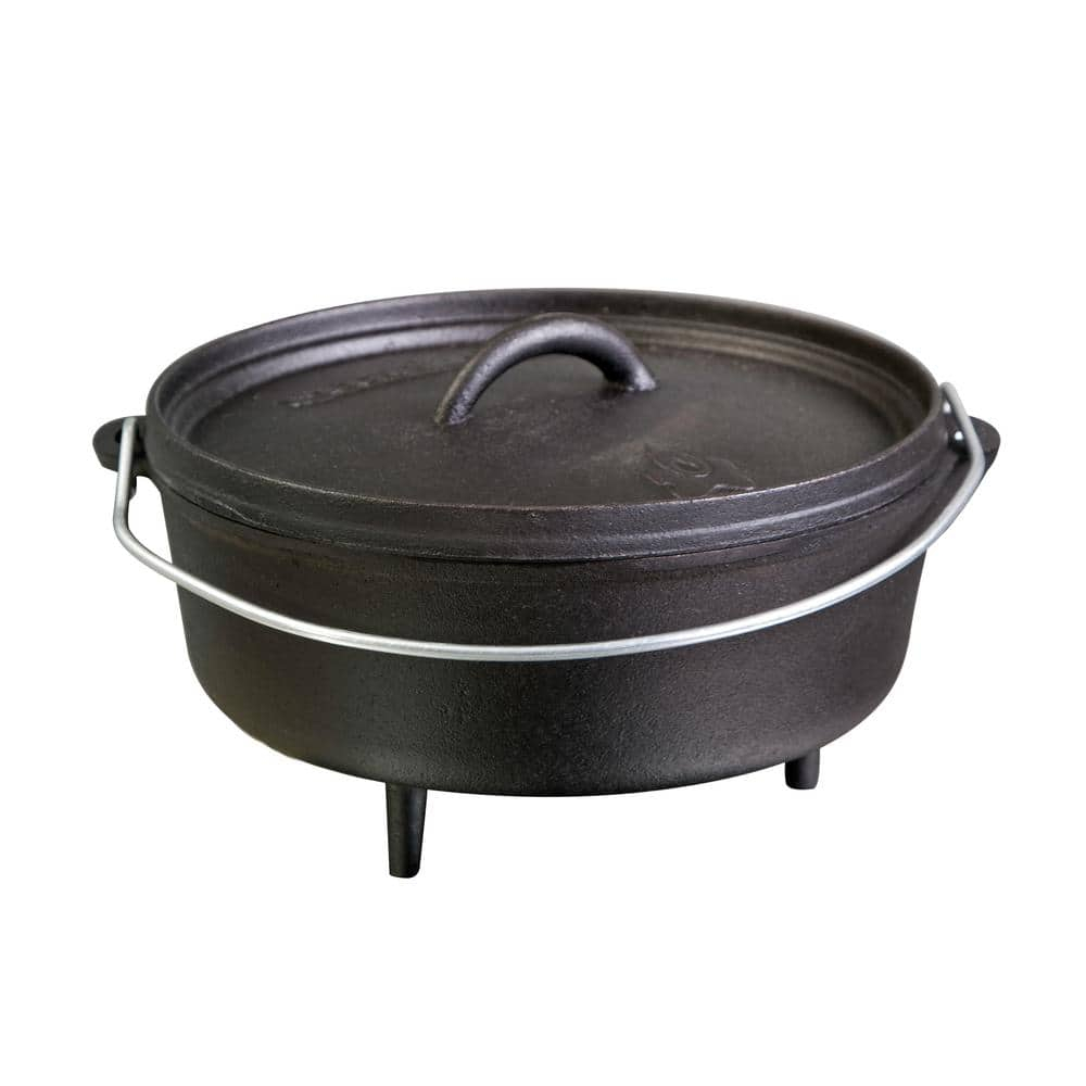 Camp Chef Classic 10" Seasoned Cast Iron Dutch Oven, SDO10, 4 quart